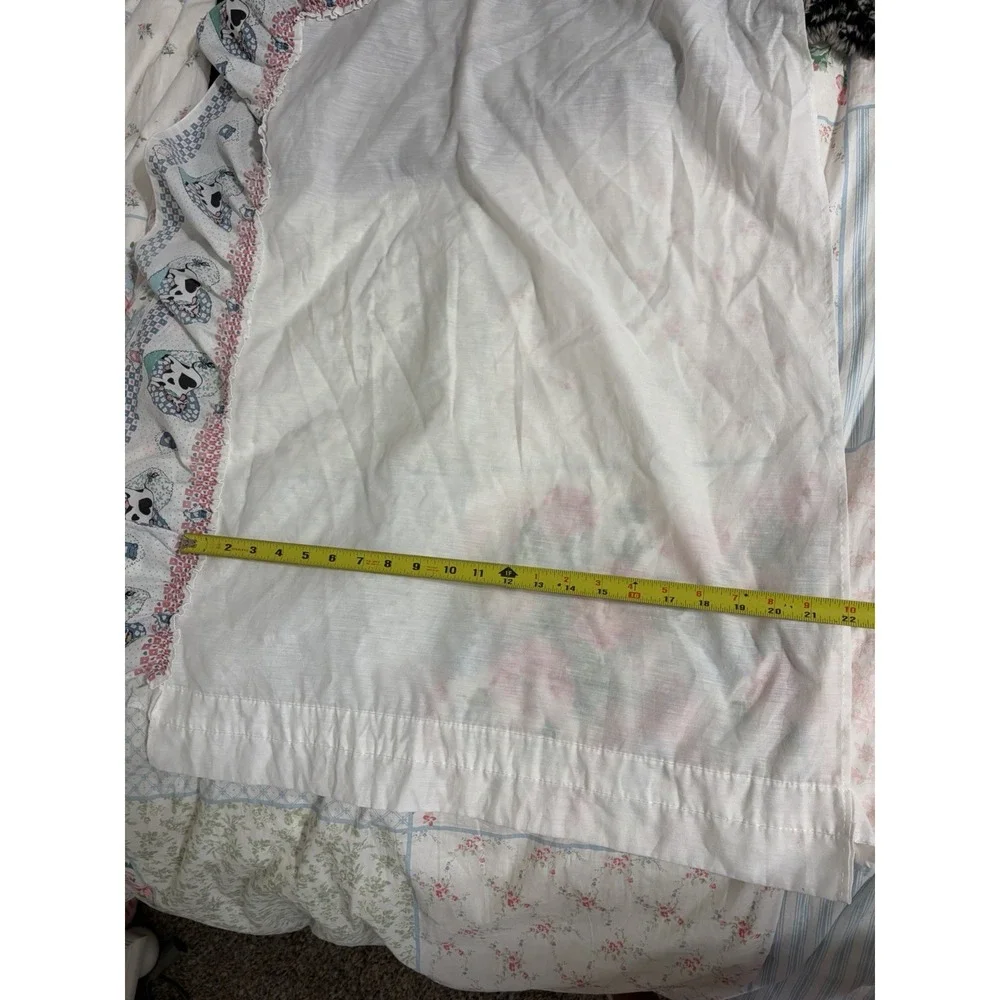 Vintage Rare! Cow Cottagecore Set Of 2 Kitchen Curtains USA Ruffled